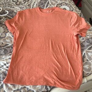 J crew Men's Crew Neck T-Shirt in Coral Orange